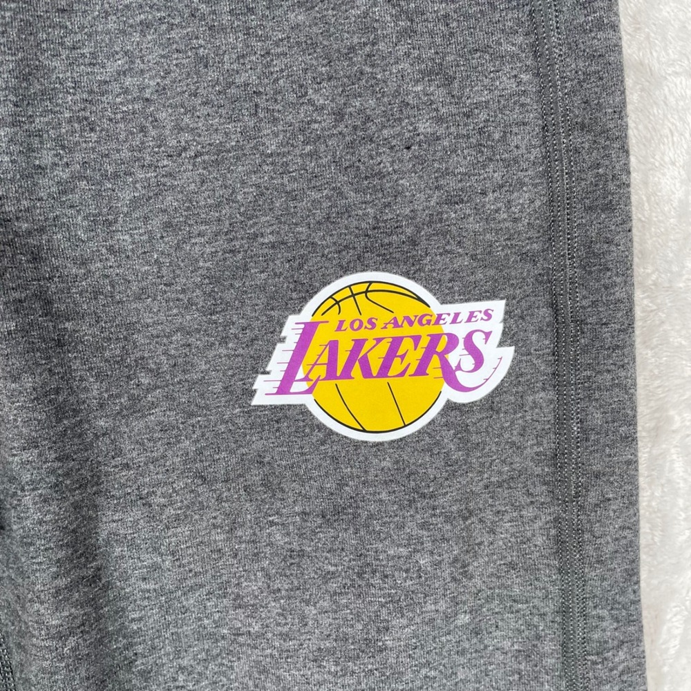 Under Armour NBA Los Angeles Lakers Combine HeatGear Leggings Gray Large - Picture 3 of 8